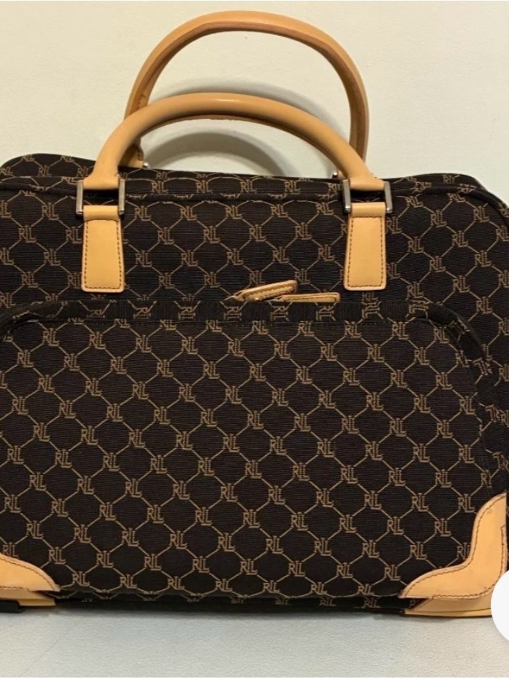 Ralph Lauren RLL Duffle Bag Wheels Monogram Travel Bag Telescopic
Handle Luggage